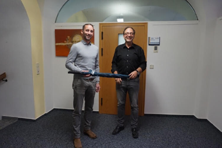 Herr Krehl mit Bürgermeister Helmut Pautler